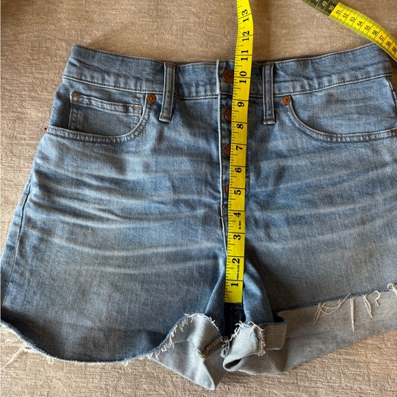 Madewell 26 High Rise Button Front Denim Jean Shorts - Picture 7 of 8